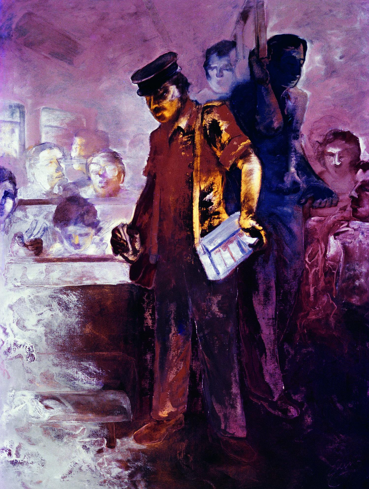 Figurative painting by Deepak Shinde, 1980–1992