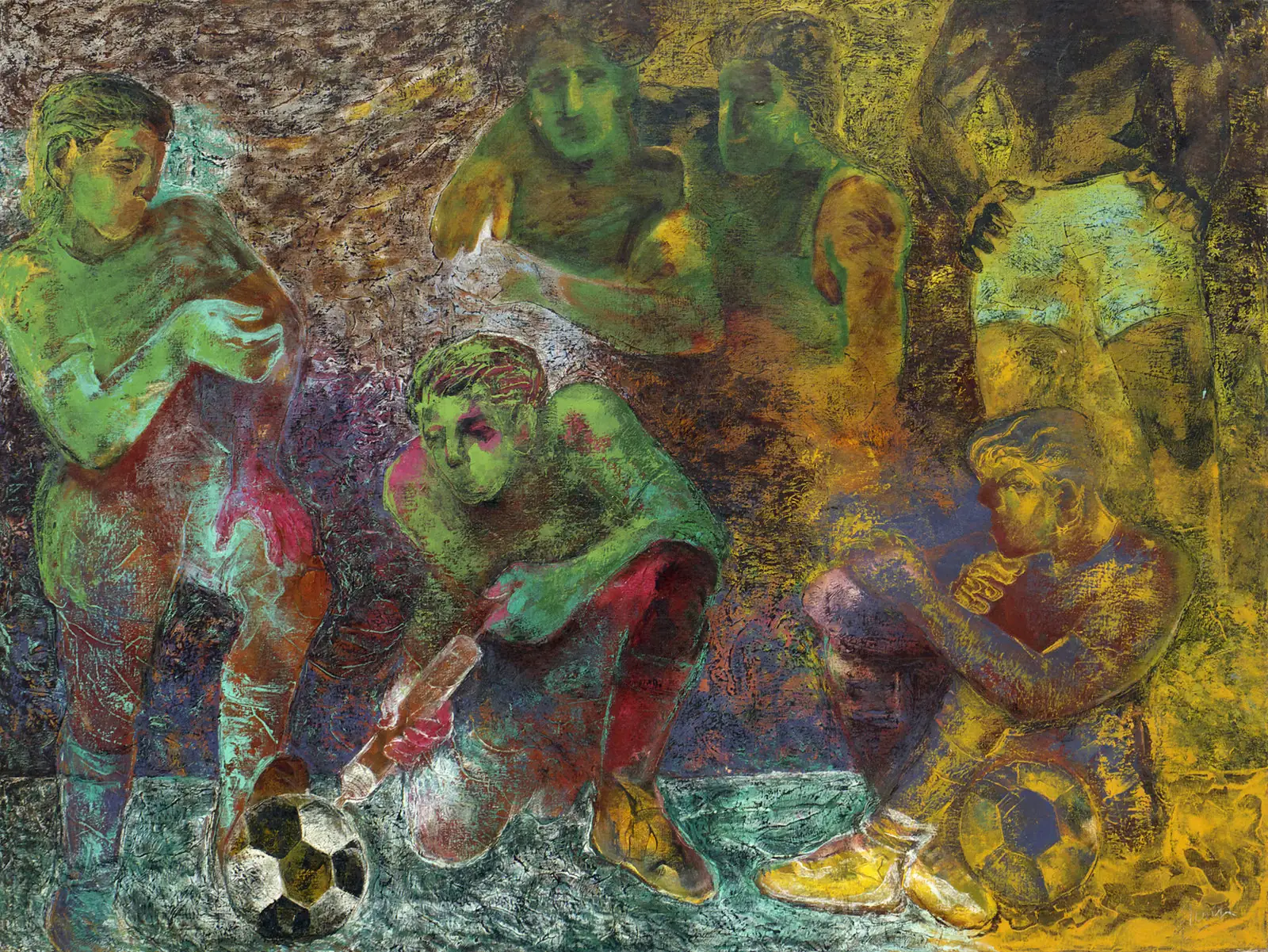 Figurative painting by Deepak Shinde, 1980–1992