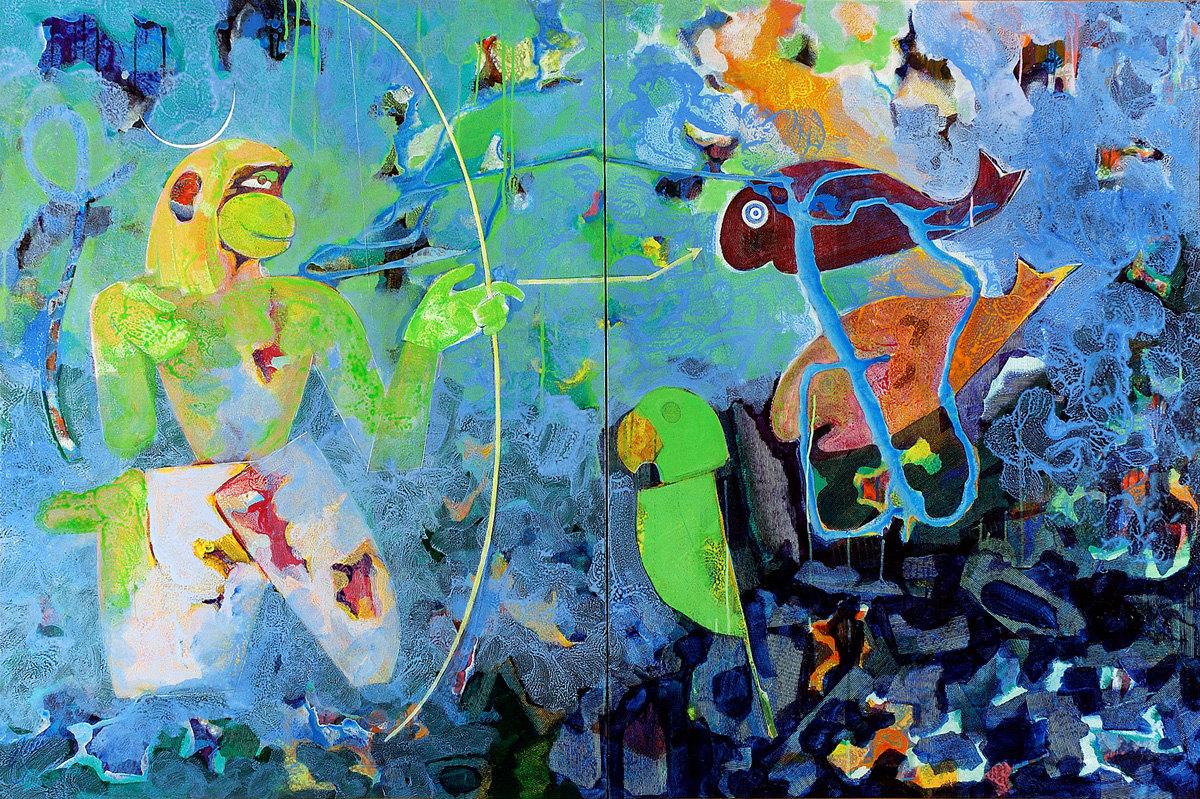 Allegorical painting by Deepak Shinde, 1993–2003